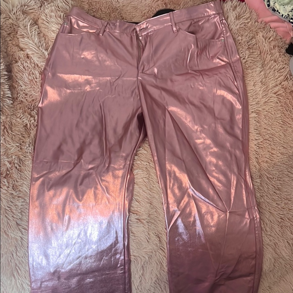 Target Pink Metallic Trousers